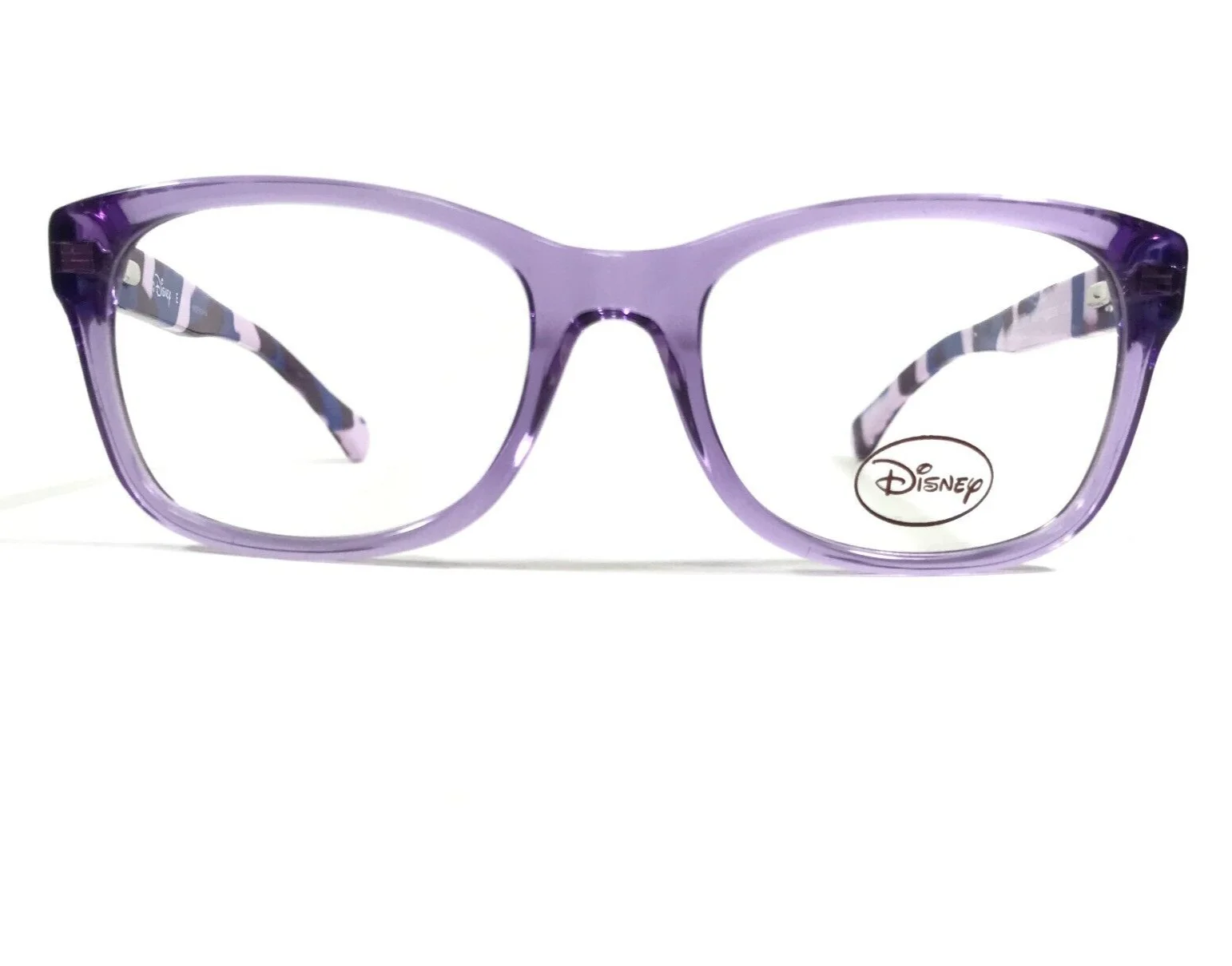 Disney Kids Eyeglasses Frames 3E 2003 1431 Clear Purple Striped Square 46-16-130