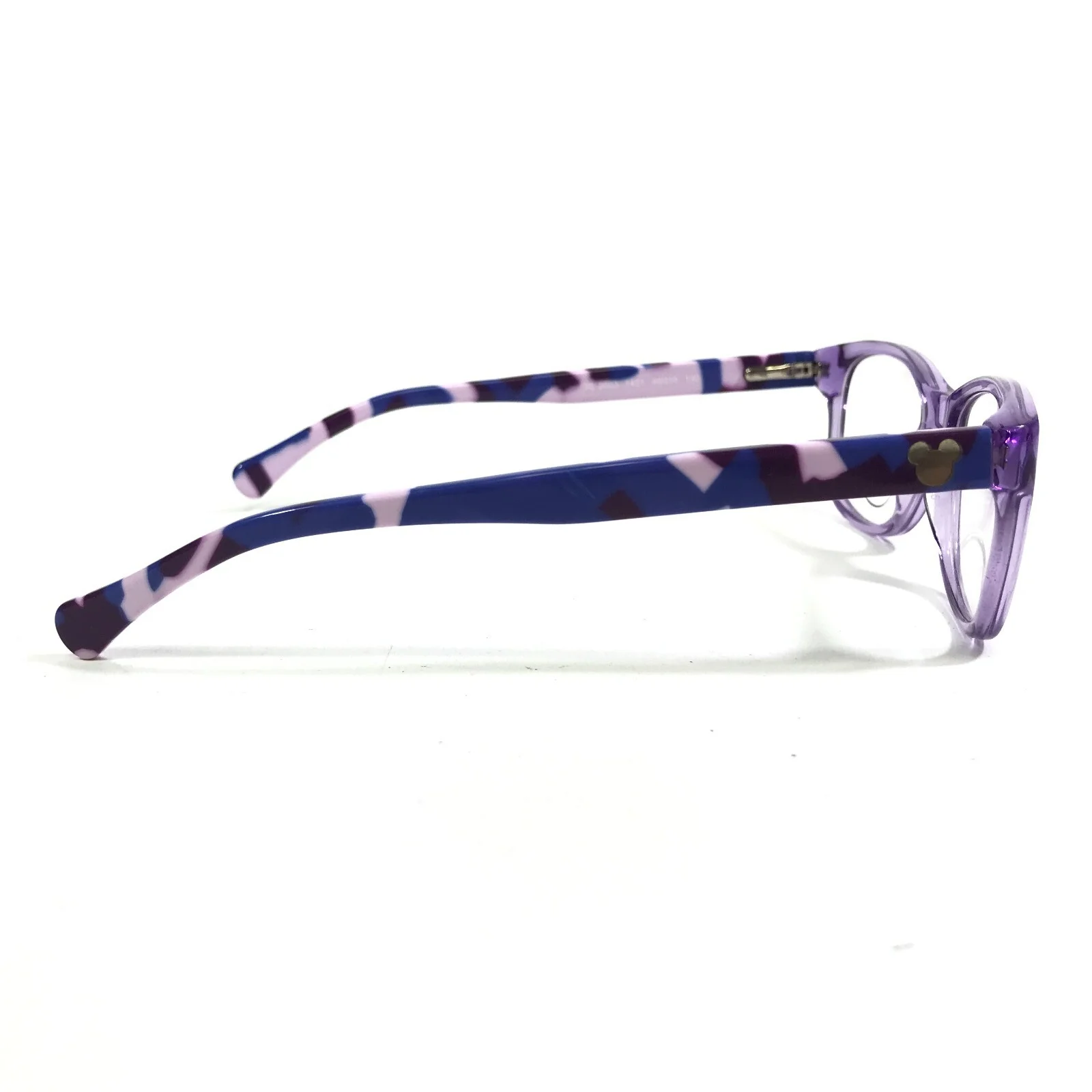 Disney Kids Eyeglasses Frames 3E 2003 1431 Clear Purple Striped Square 46-16-130 3