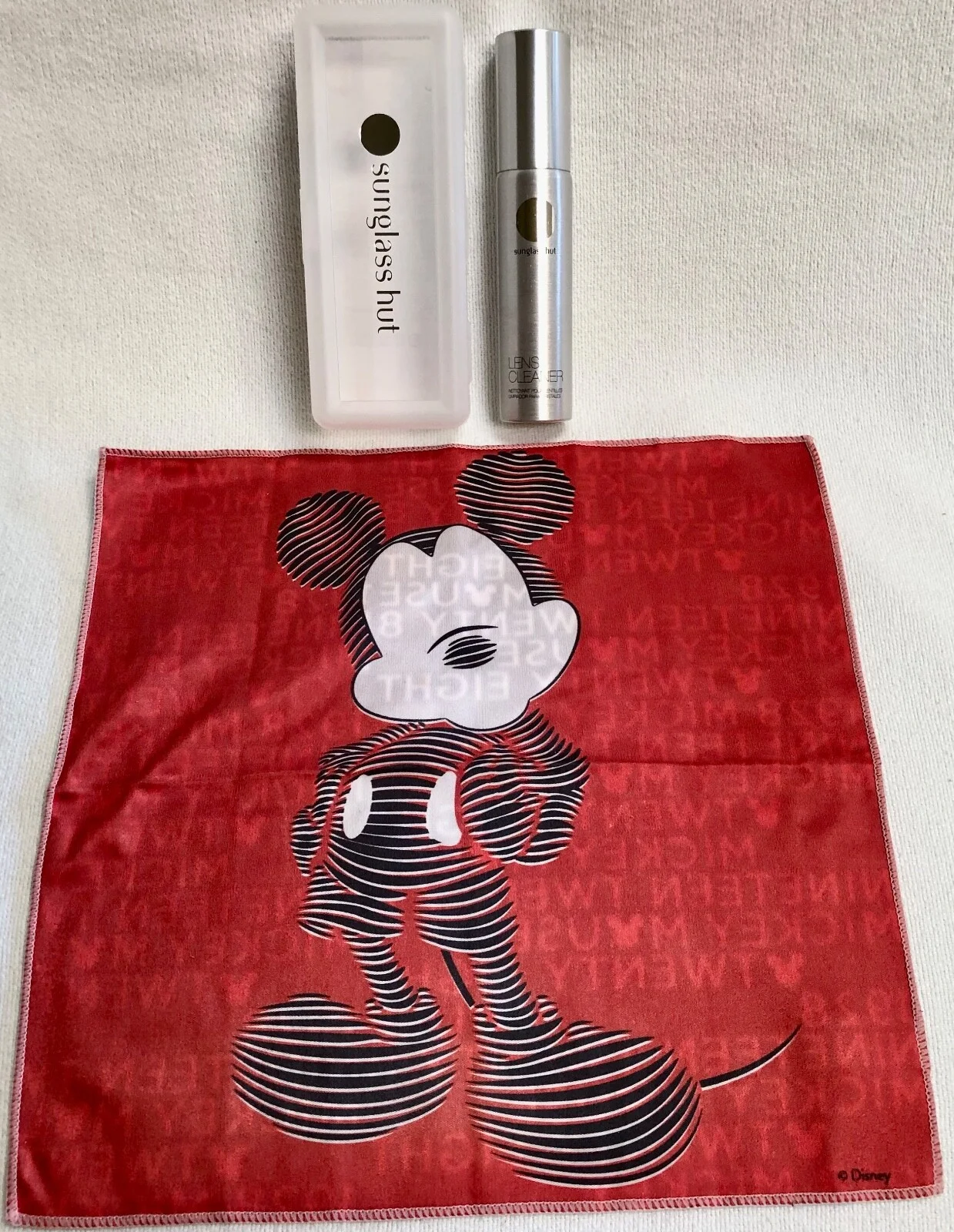 Disney Mickey Mouse 1928 Eye Glasses Cleaning Kit Spray Cloth Case 2