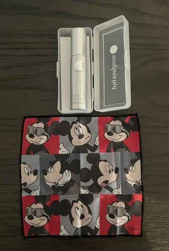 Disney Mickey Mouse Expressions Eye Glasses Cleaning Kit Spray Cloth Case