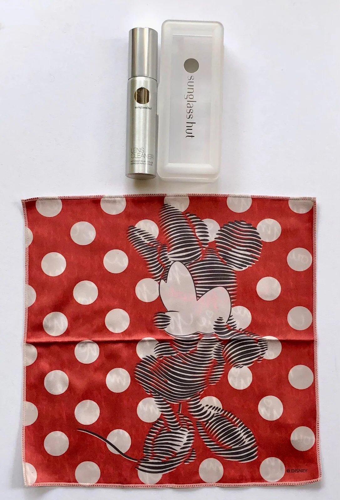 Disney Minnie Mouse Eye Glasses Cleaning Kit Spray Cloth Case 2