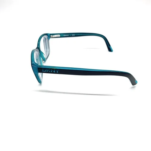 DKNY Black Teal Blue Clear Wayfarer Eyeglasses FRAME DY4668 3685 51-16 135 3