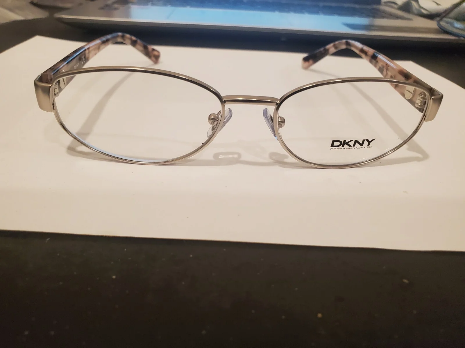DKNY DY 5634 1029 in Silver / Pearl Tortoise 51-16-135 Oval Eyeglass Frames R33 2