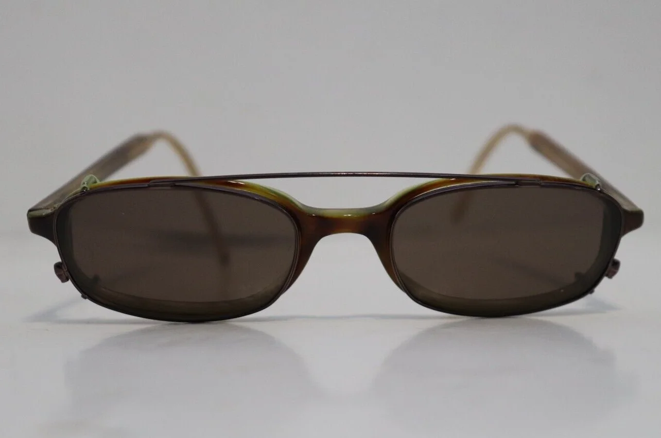 DKNY Eyeglass Frames 6807 Brown 49 18 With Clip On Sunglasses 1