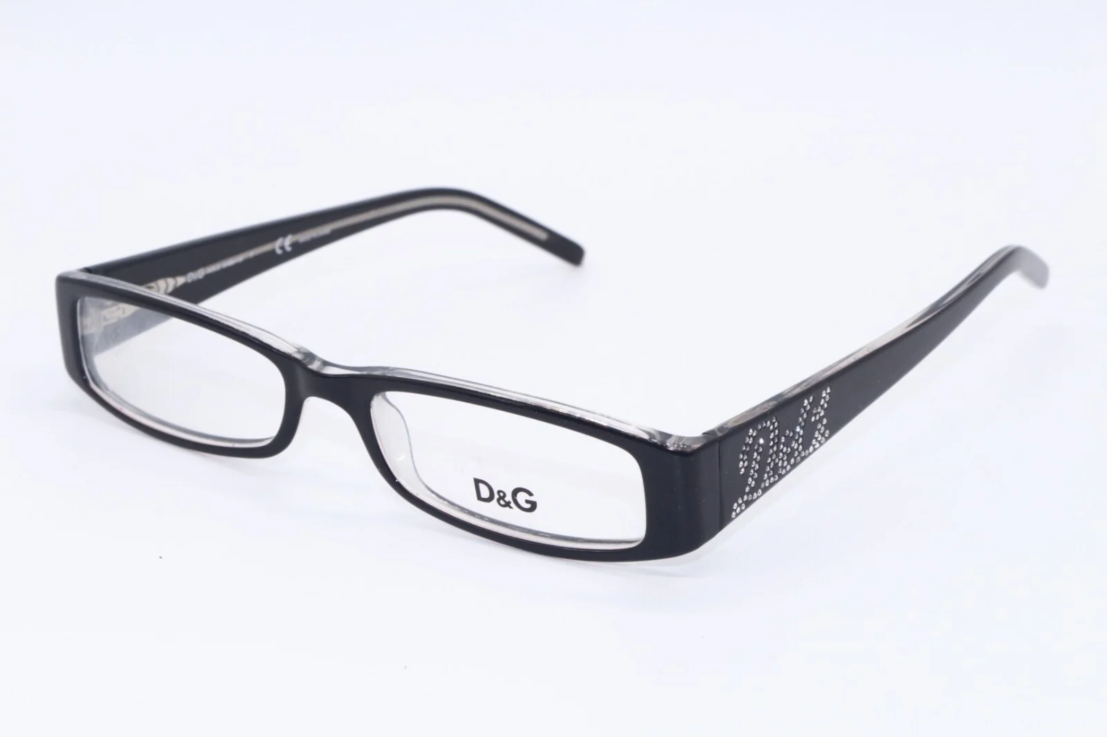 DOLCE & GABBANA DG 1128-B 675 BLACK CRYSTALS AUTHENTIC FRAMES EYEGLASSES 49-16