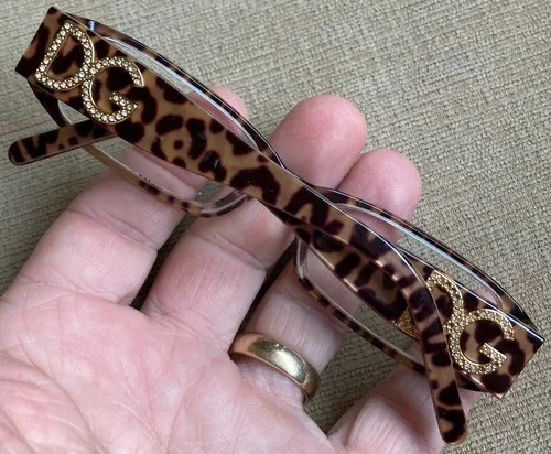 Dolce & Gabbana DG 3044-B Eyeglasses Leopard Print Transparent Front 3
