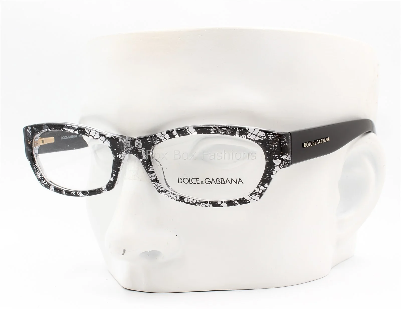 Dolce Gabbana DG 3115 1895 Eyeglasses Glasses Black Lace Print 53-17-135