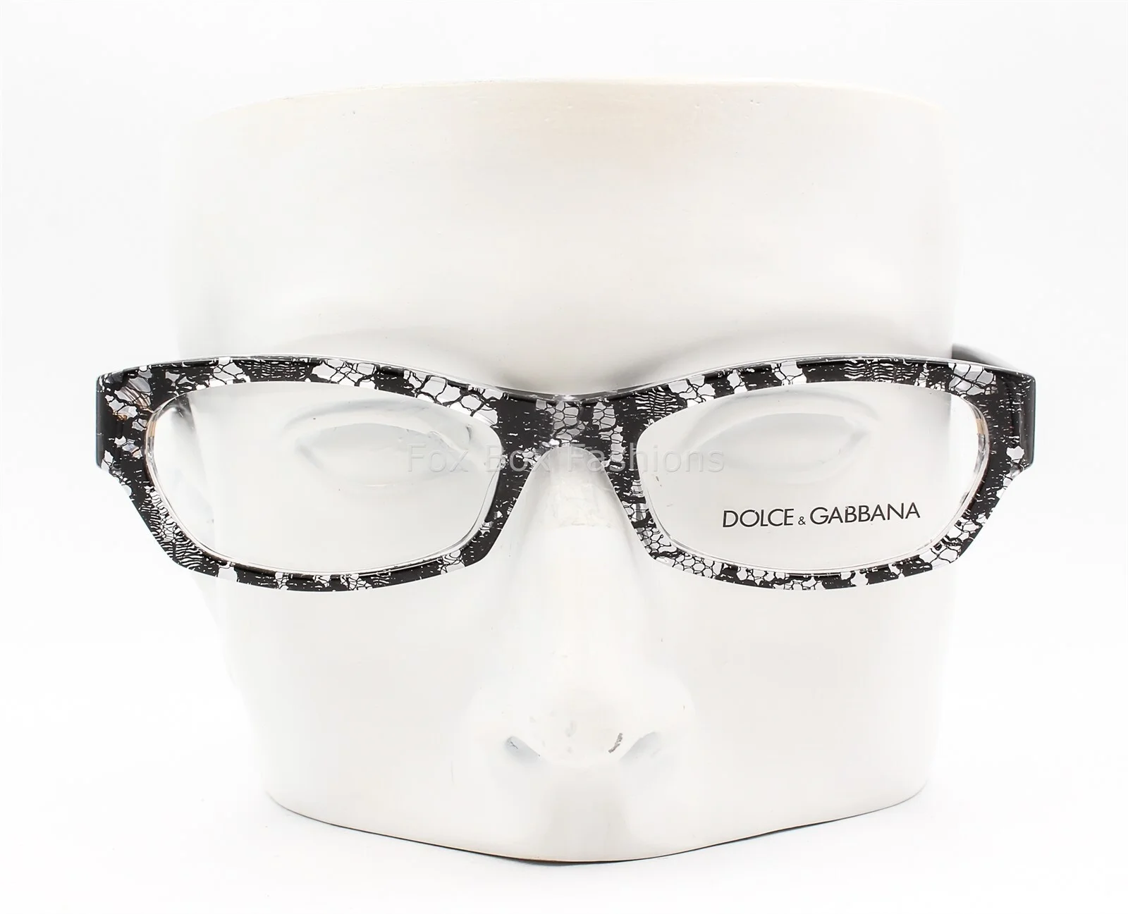 Dolce Gabbana DG 3115 1895 Eyeglasses Glasses Black Lace Print 53-17-135 2