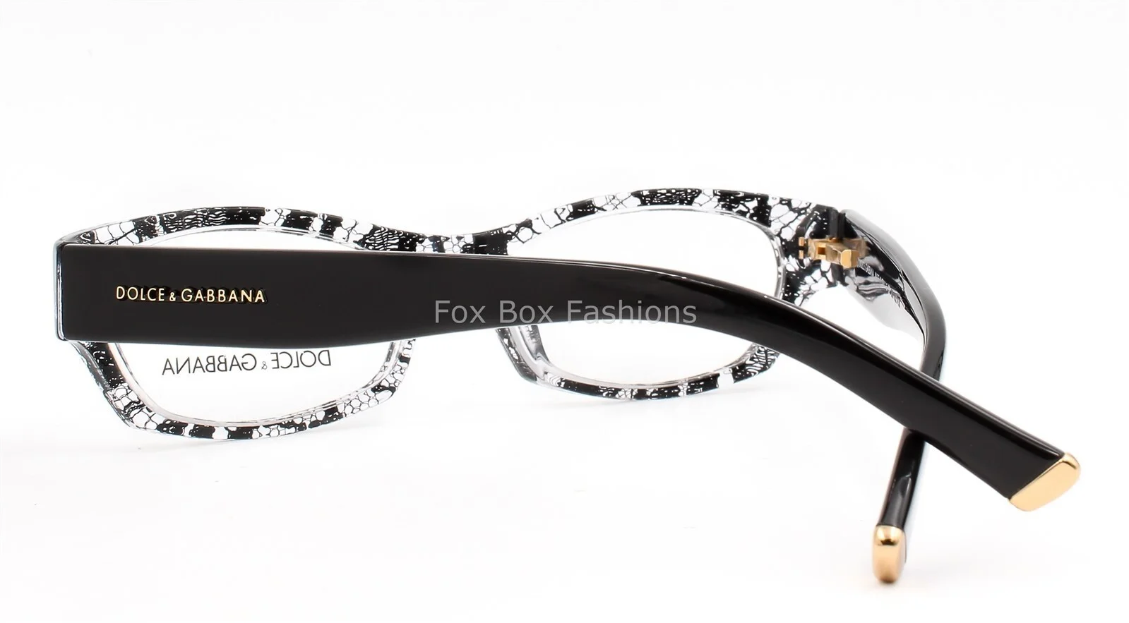 Dolce Gabbana DG 3115 1895 Eyeglasses Glasses Black Lace Print 53-17-135 3