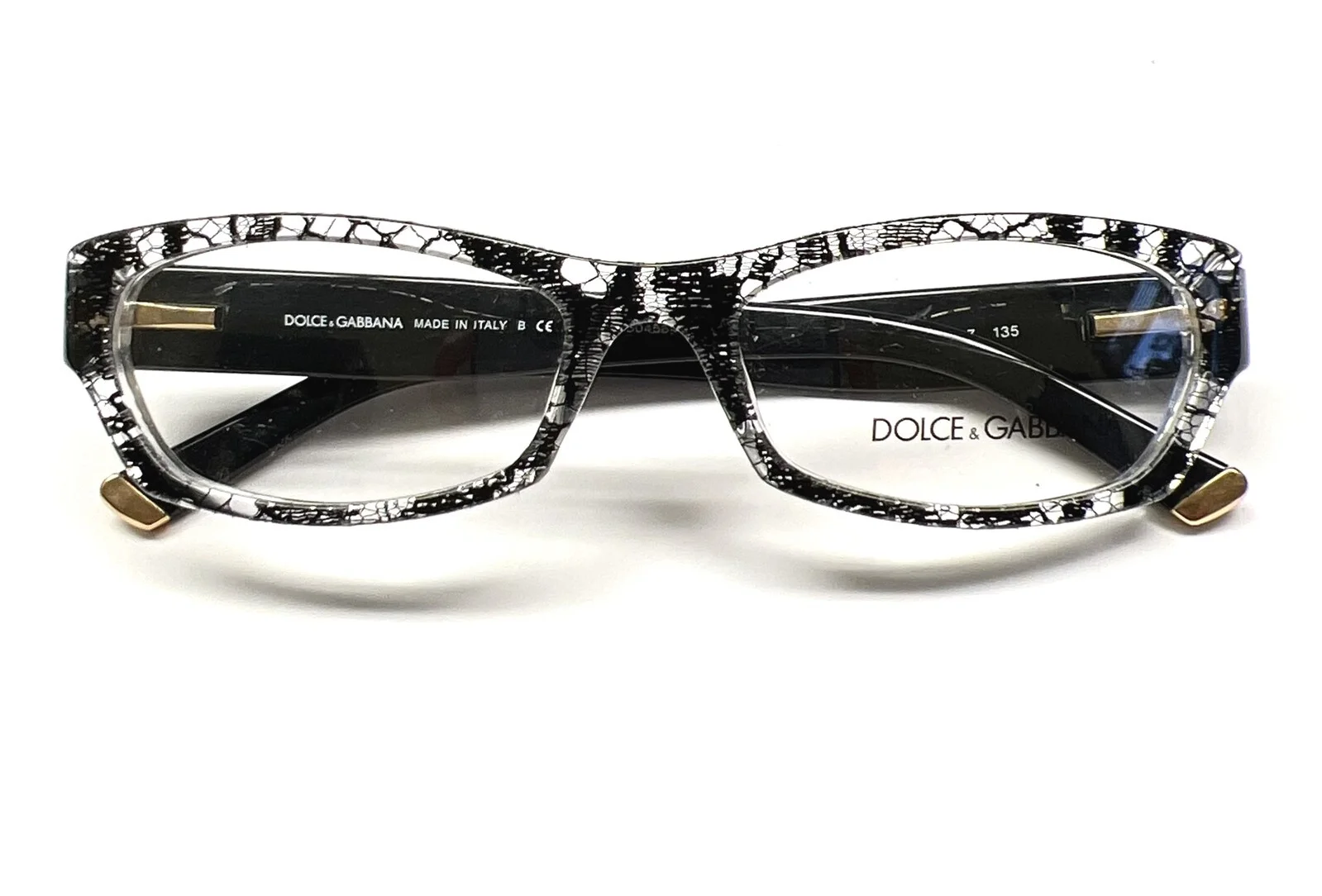 Dolce Gabbana DG 3115 1895 Eyeglasses Glasses Black Lace Print 53-17-135 4