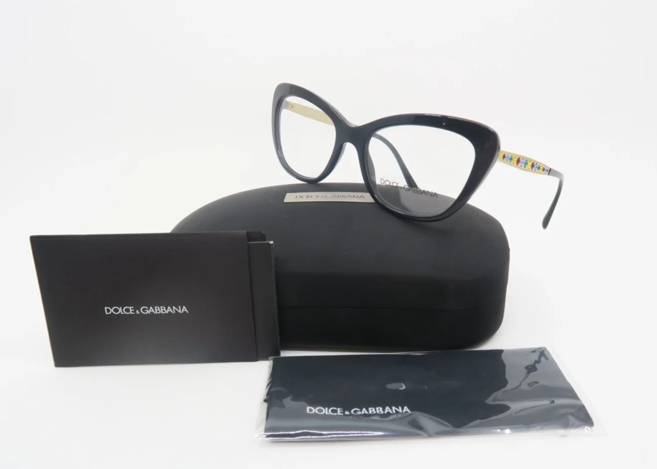 Dolce & Gabbana DG 3275-B 501 52mm Black-Multi Crystals, New Women