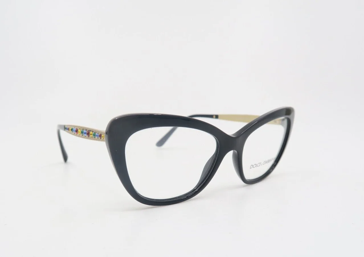 Dolce & Gabbana DG 3275-B 501 52mm Black-Multi Crystals, New Women 3