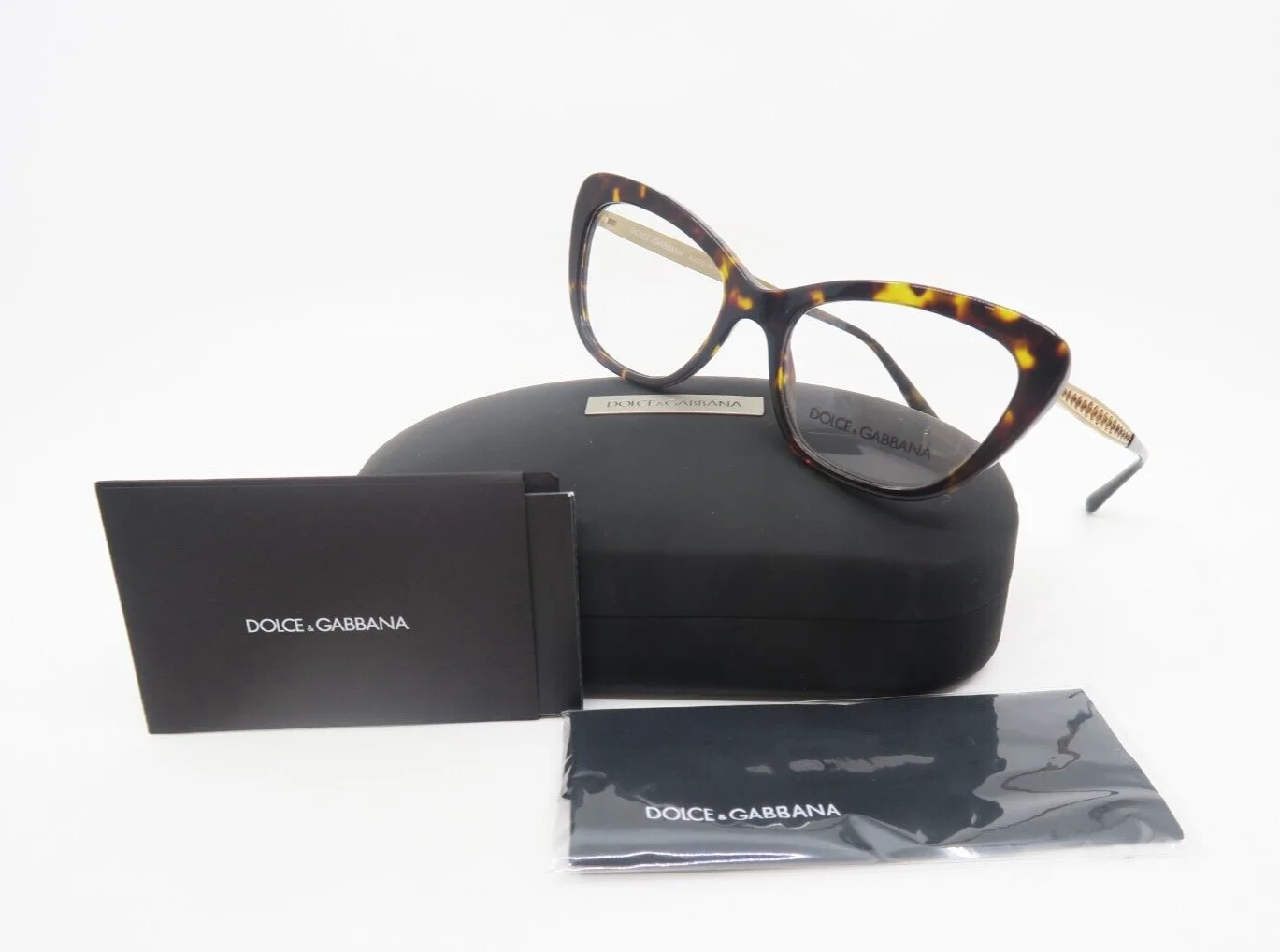 Dolce & Gabbana DG 3275-B 502 52mm Brown Tortoise-Crystals, New Eyeglasses.