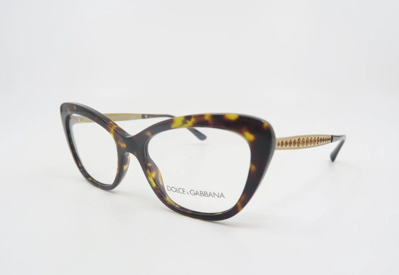 Dolce & Gabbana DG 3275-B 502 52mm Brown Tortoise-Crystals, New Eyeglasses. 4