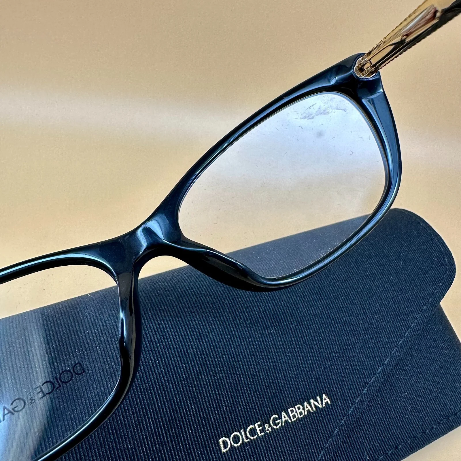 DOLCE & GABBANA DG 3279-F 501 53-16-140mm Black + Gold Eyeglasses Original 100% 4