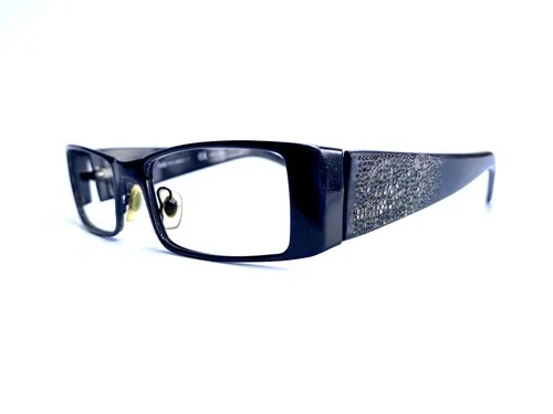 Dolce & Gabbana D&G Black Rectangular Studded Eyeglasses DG5052B 50 16 135 2