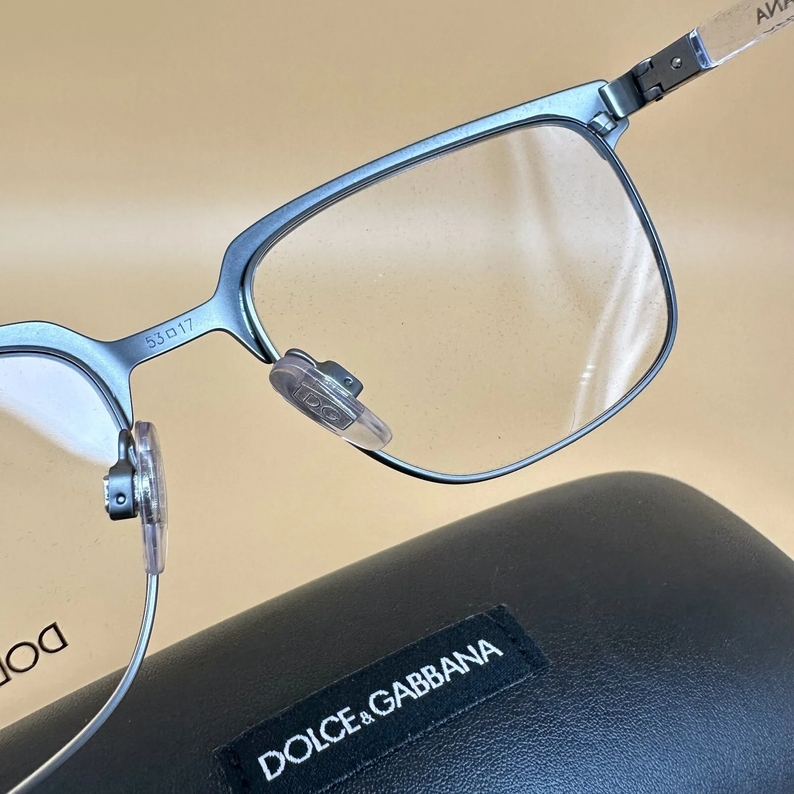 Dolce & Gabbana DG1302 04 Eyeglasses Gunmetal 53-17-140mm Original 100% 3