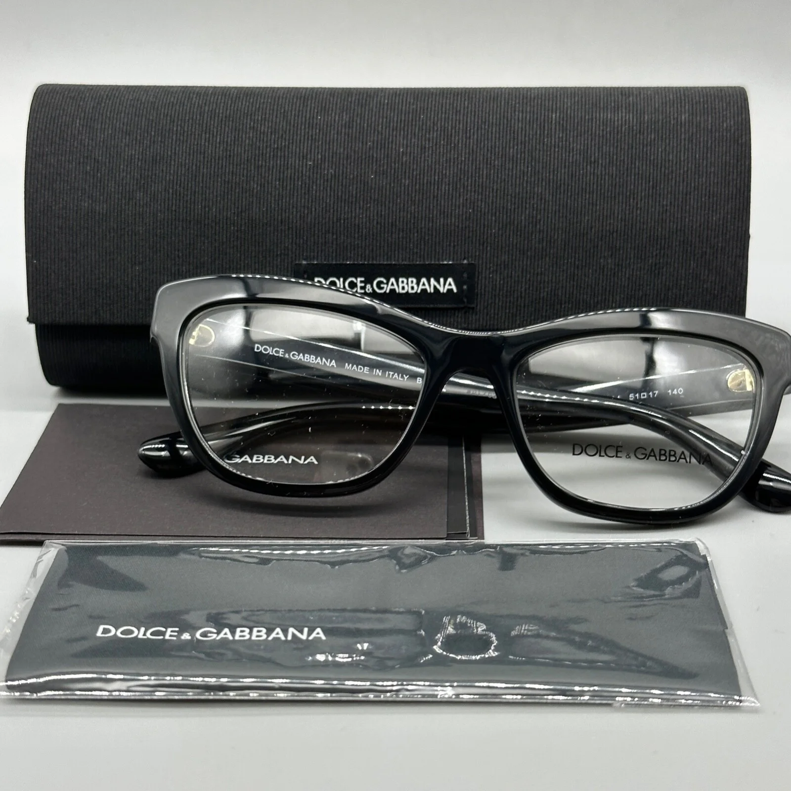 DOLCE & GABBANA DG3253/501 Unisex Eyeglasses - 51-17-140mm- BLACK -100% Original 4
