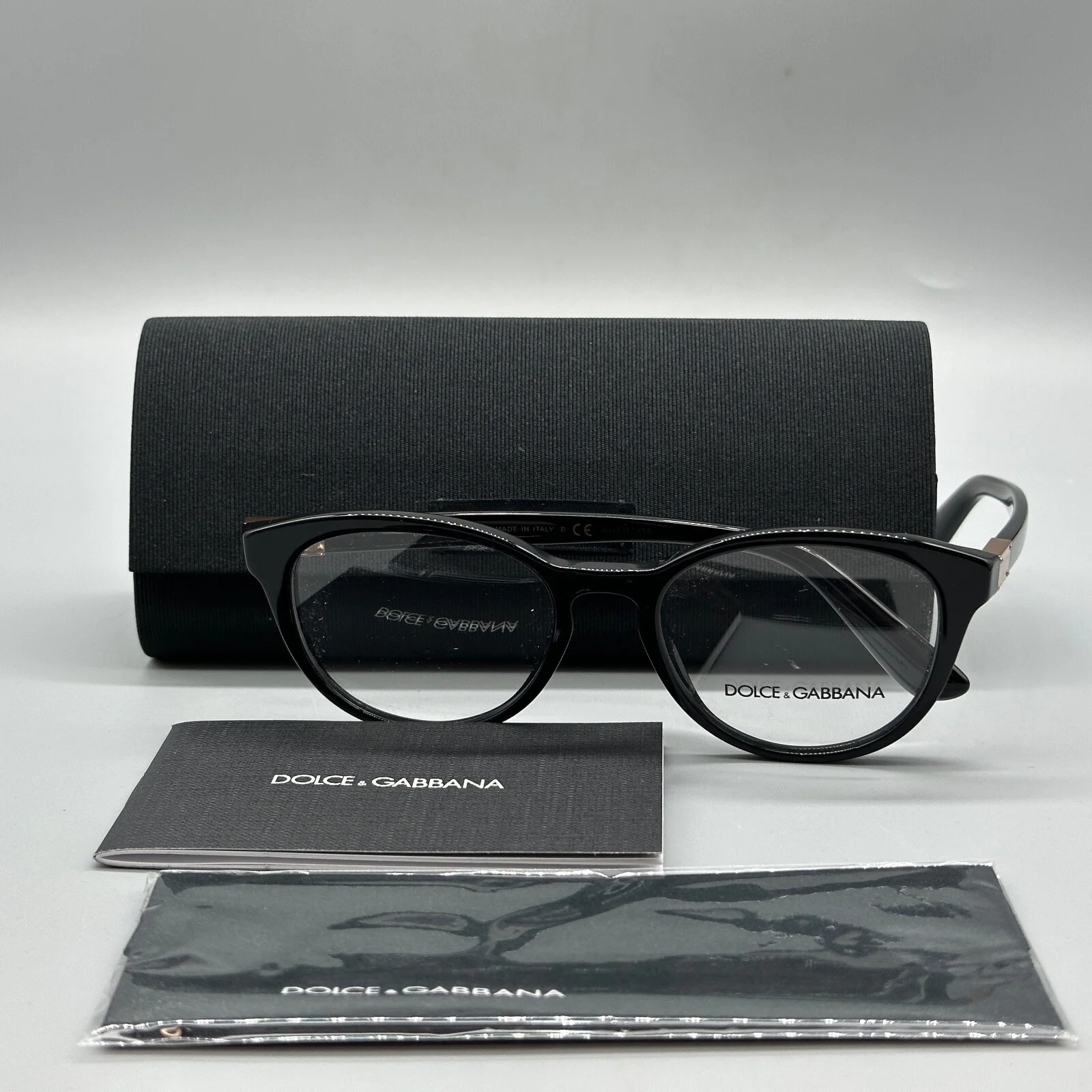 DOLCE & GABBANA DG3268/501 Unisex Eyeglasses - 50-18-140mm- BLACK -100% Original 4