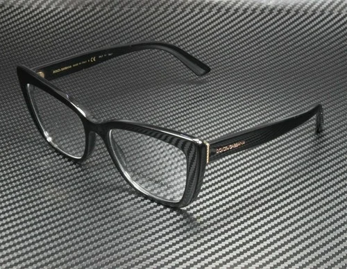DOLCE & GABBANA DG3308 501 Black Cat Eye Women