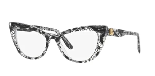 Dolce & Gabbana DG3354-3152 Eyeglass Frame BLACK LACE w/DEMO LENS 54mm