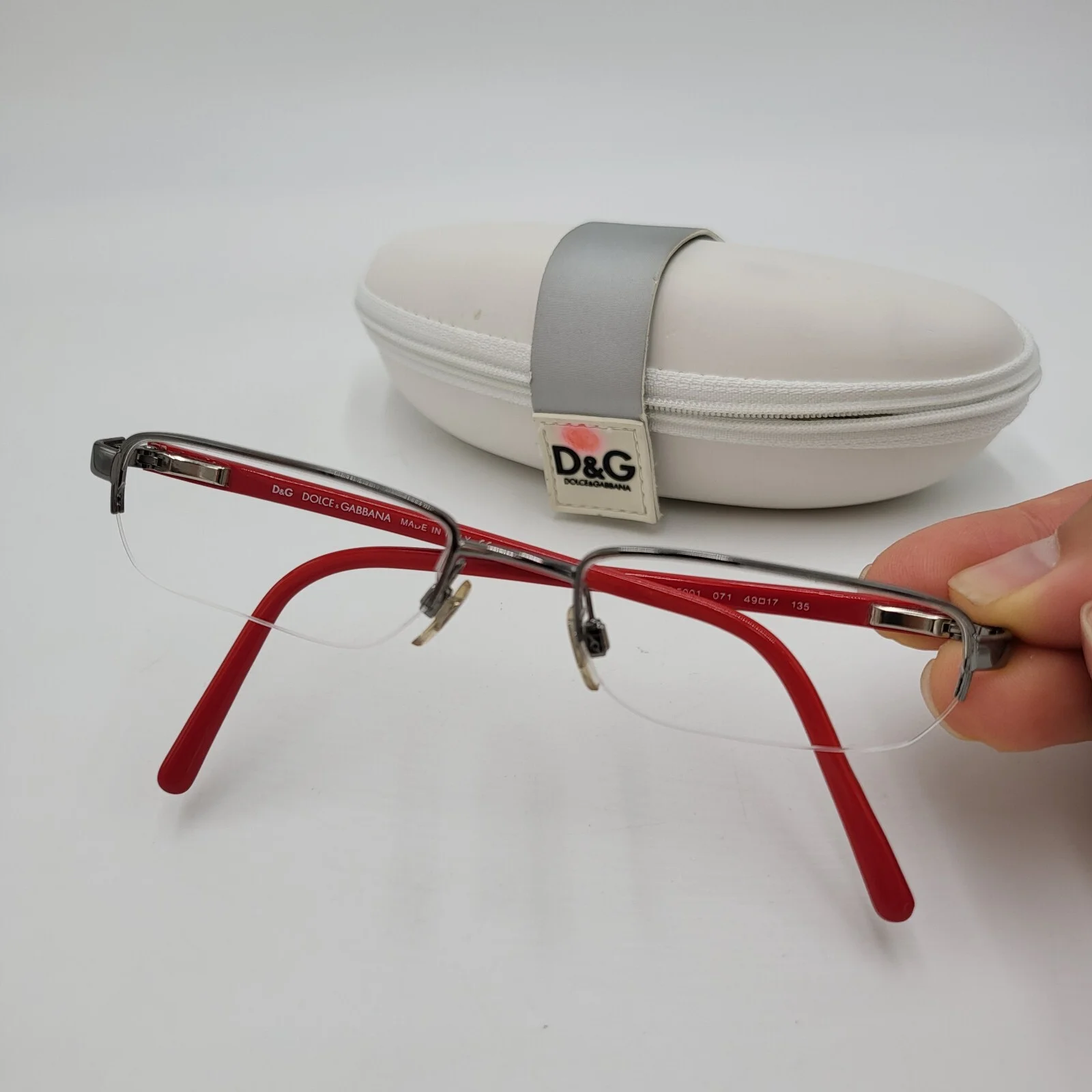 DOLCE & GABBANA Eyeglass Frames * Red + Silver * D&G 5001 071 * 49[]17-135