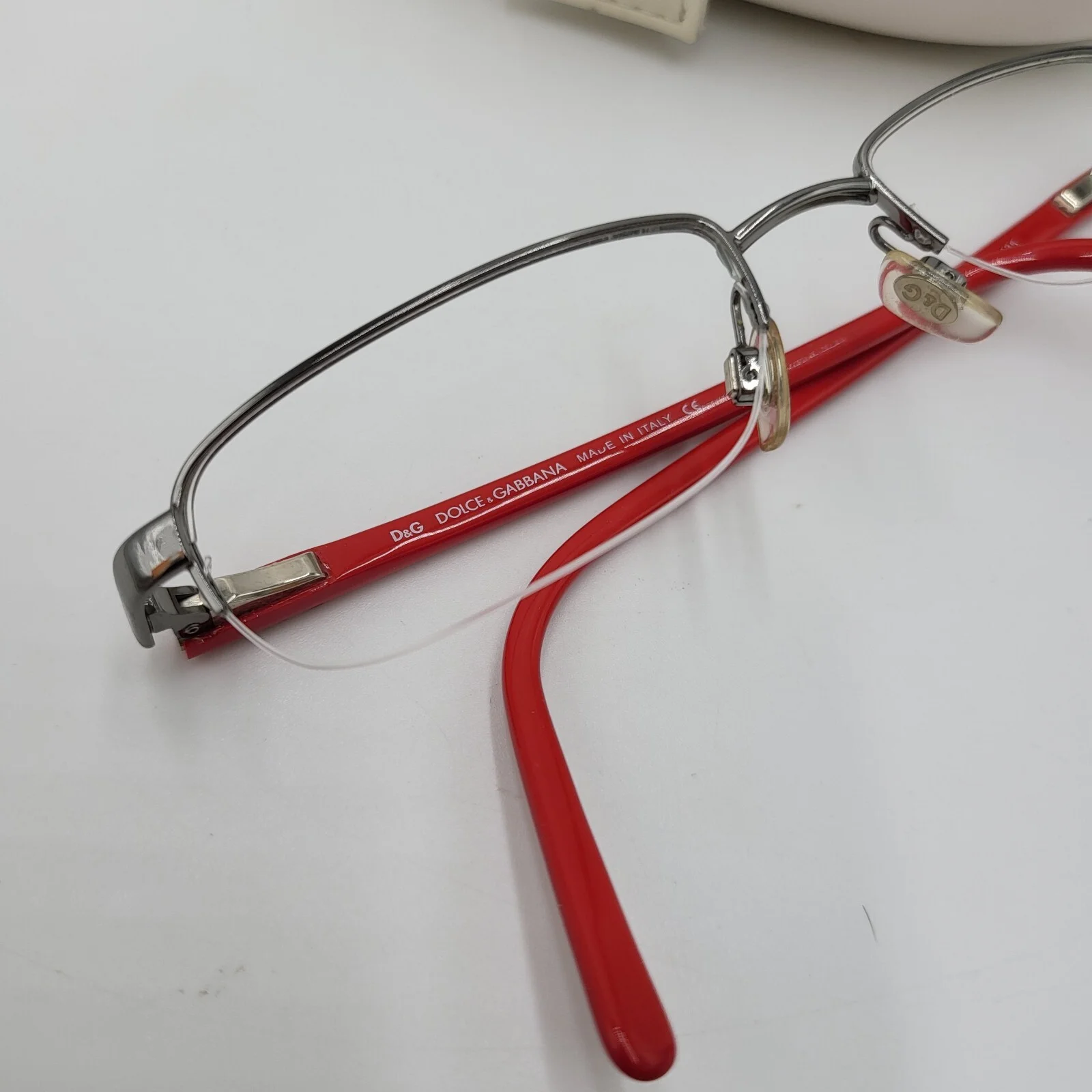 DOLCE & GABBANA Eyeglass Frames * Red + Silver * D&G 5001 071 * 49[]17-135 3
