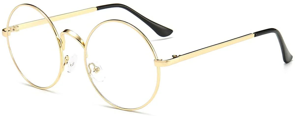 Dollger Retro Round Glasses - Gold - Suitable for all face types mtNI