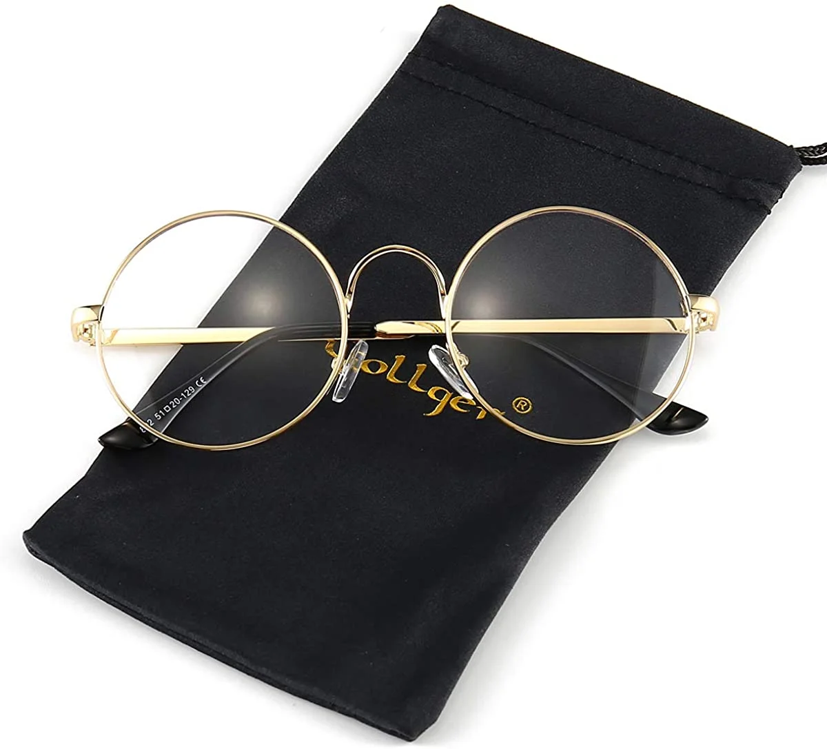 Dollger Retro Round Glasses - Gold - Suitable for all face types mtNI 2
