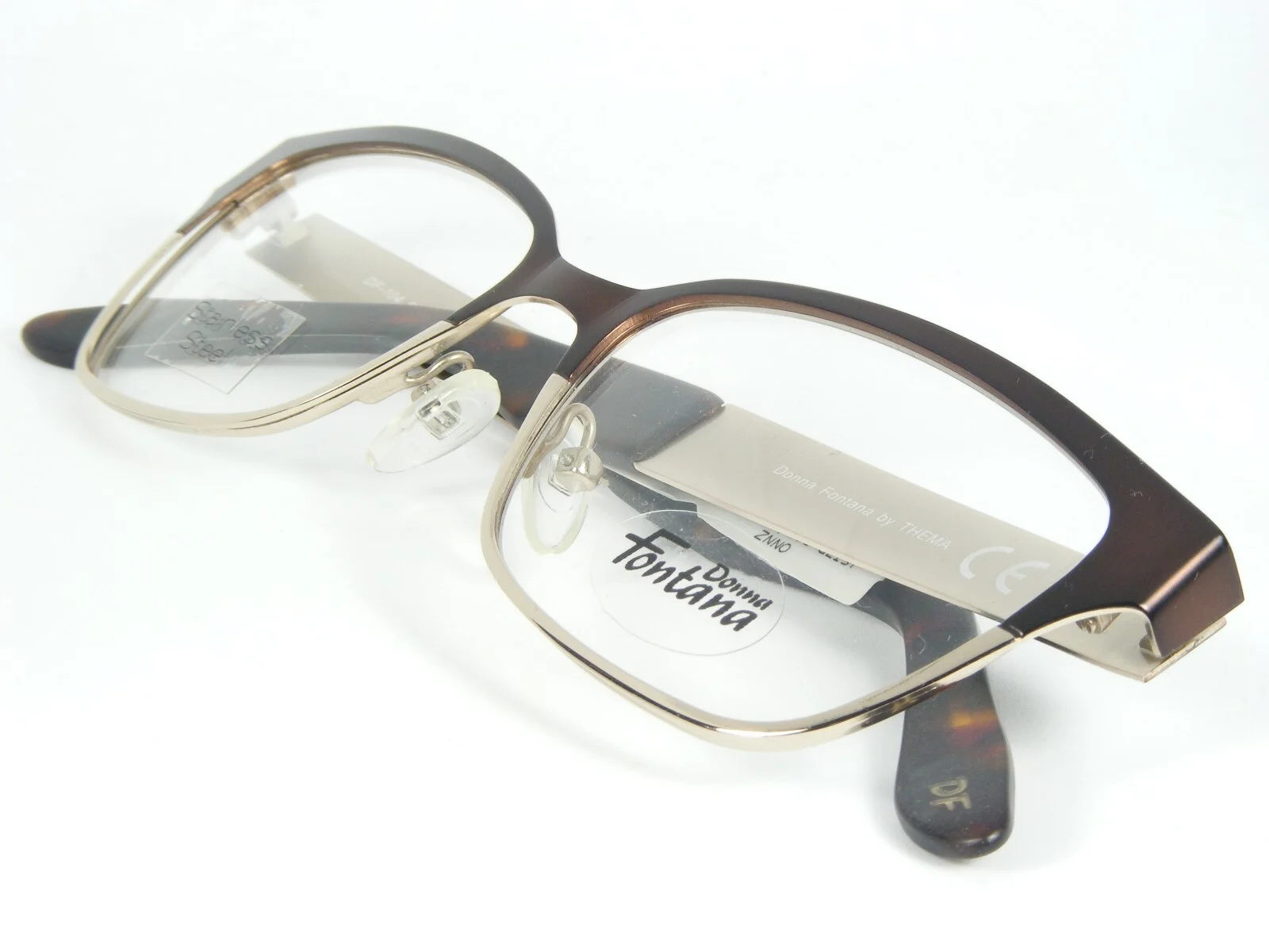 Donna Fontana by Thema DF-104 48 BROWN /PALE GOLD EYEGLASSES GLASSES 53-15-140mm 4
