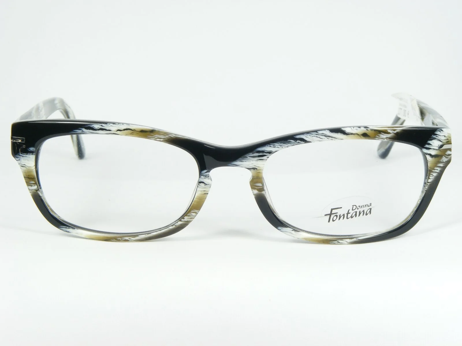 Donna Fontana by Thema DF-95 21 BLACK /WHITE /OLIVE EYEGLASSES GLASSES 52-19-135 2