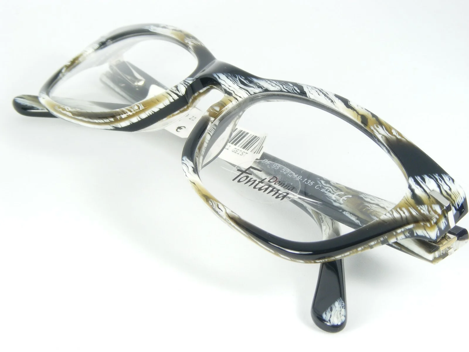 Donna Fontana by Thema DF-95 21 BLACK /WHITE /OLIVE EYEGLASSES GLASSES 52-19-135 4