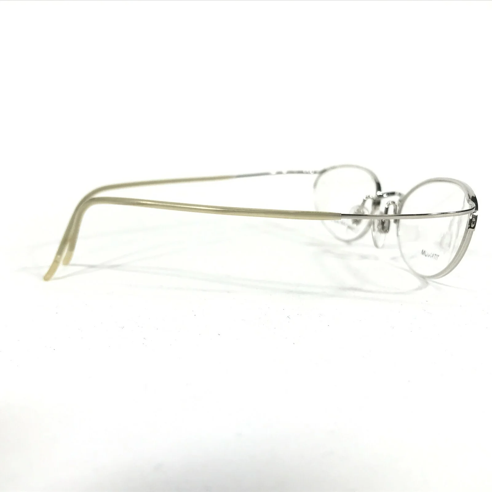 Donna Karan Eyeglasses Frames 8742 045 Silver Round Oval Hingeless 51-19-150 3