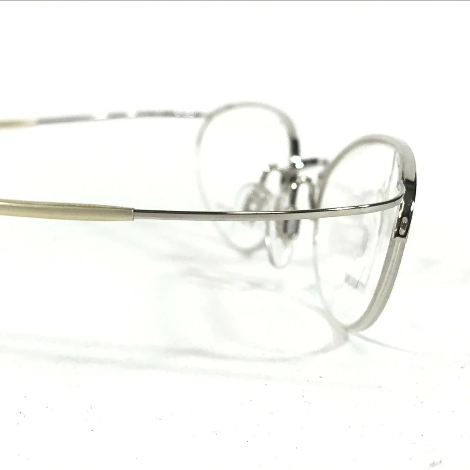 Donna Karan Eyeglasses Frames 8742 045 Silver Round Oval Hingeless 51-19-150 4