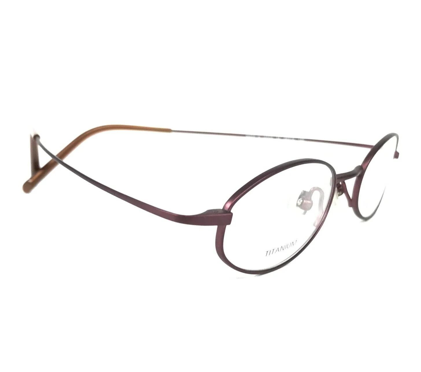 Donna Karan Eyeglasses Frames 8744 604 Matte Burgundy Purple Hingeless 46-19-150 3