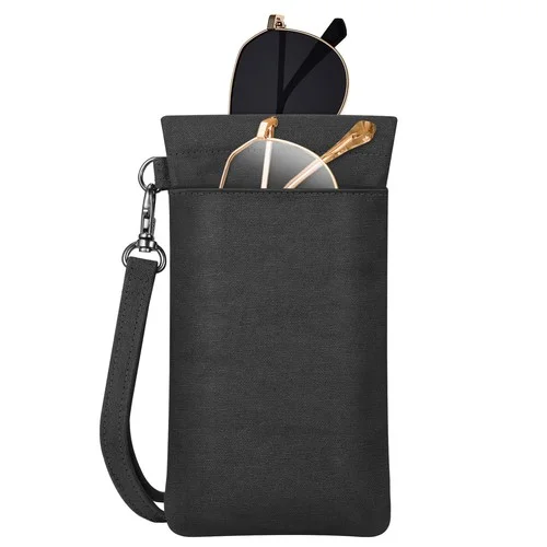 Double Eyeglasses Pouch Portable Squeeze Soft Glasses Case Sunglass Pouch