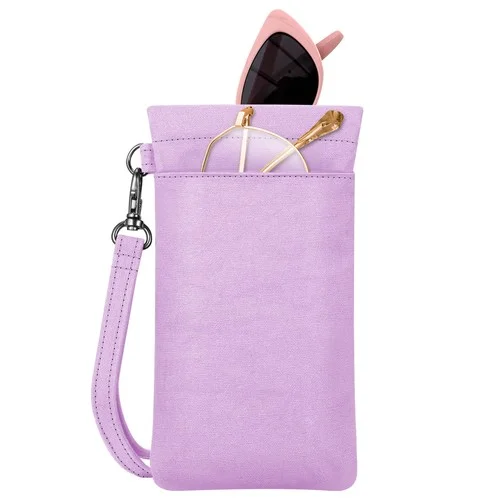 Double Eyeglasses Pouch Portable Squeeze Soft Glasses Case Sunglass Pouch 4