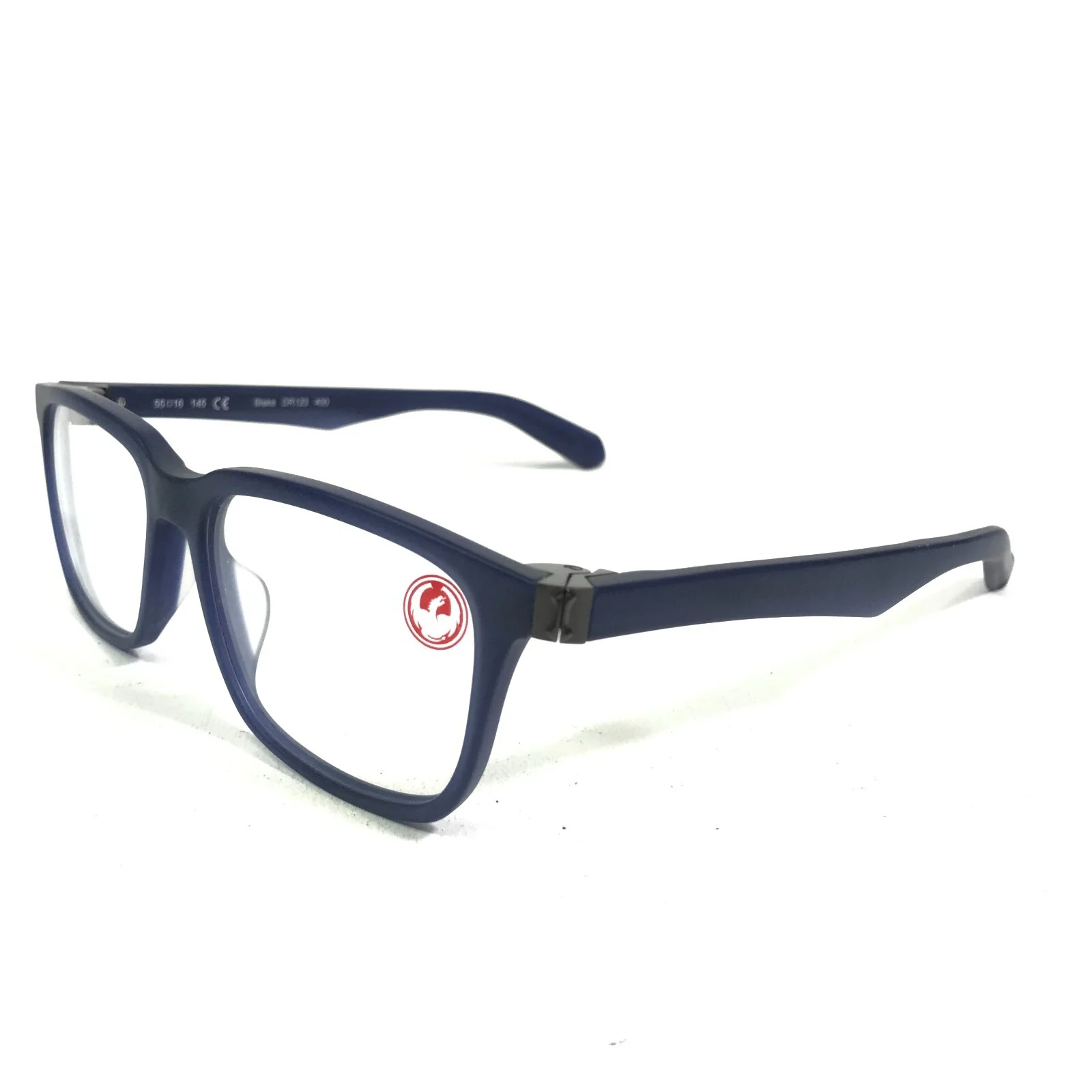 Dragon Eyeglasses Frames DR123 400 Blake Blue Square Full Rim 55-16-145 4