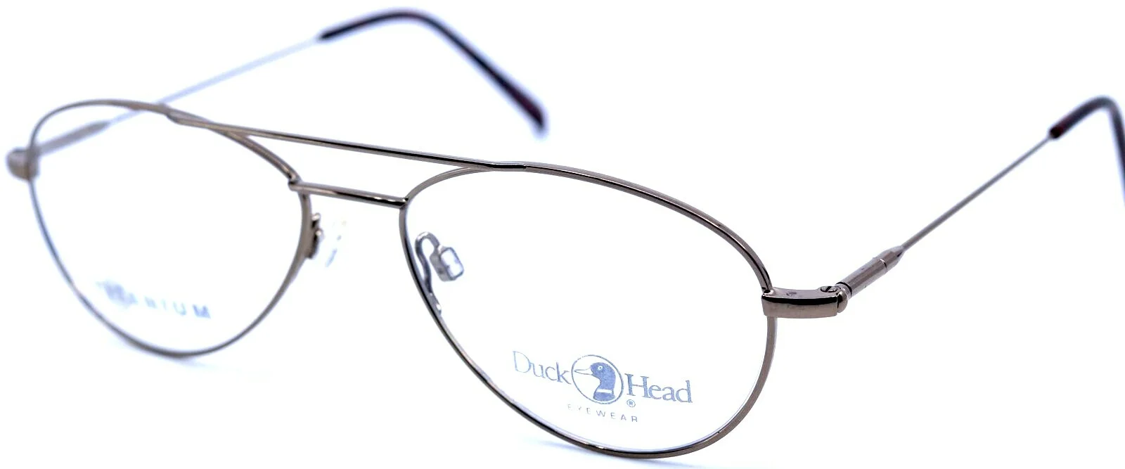 Duck Head Boston BR Brown Titanium Aviator Full Rim Eyeglasses 54-16-140 #1