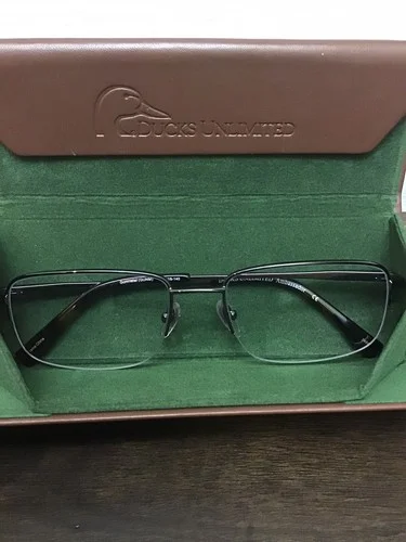 Ducks Unlimited Ambassador Gunmetal Eyeglases Frame Half Rimless 55 - 18 - 140 2