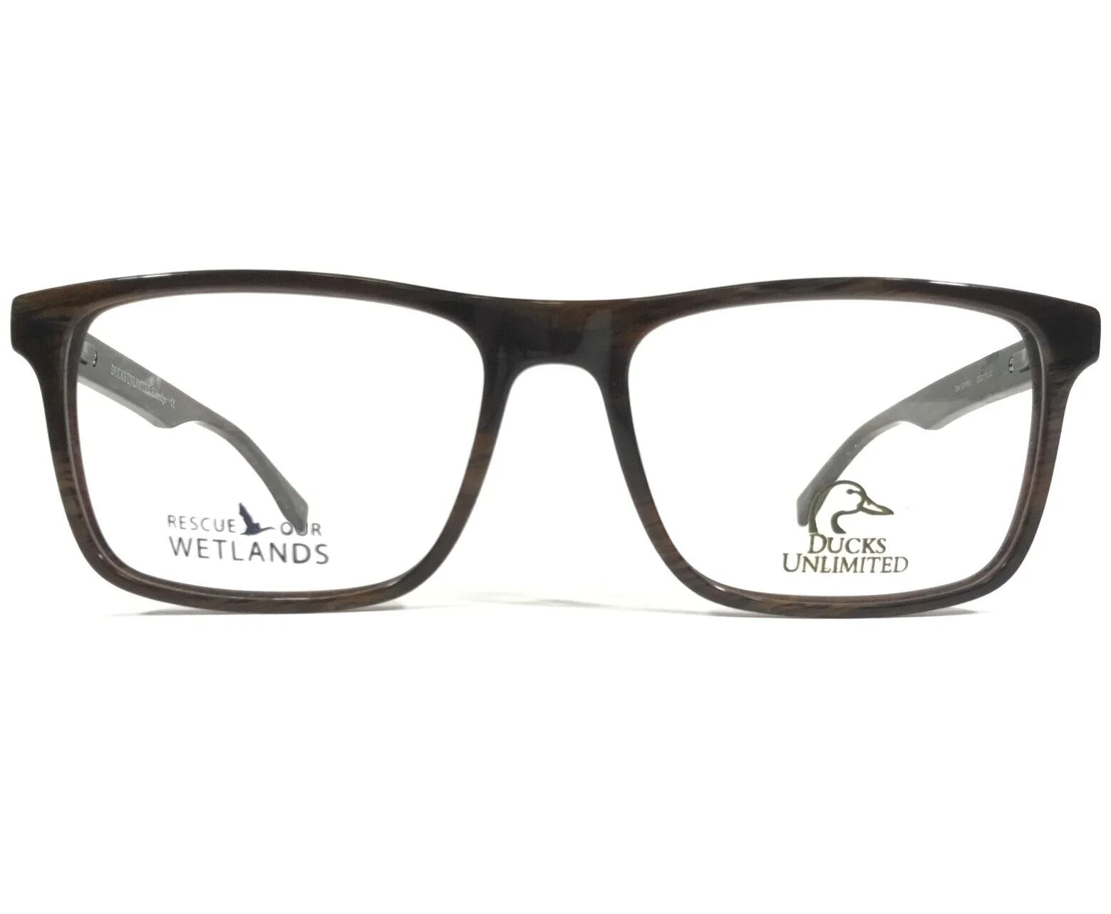 Ducks Unlimited Eyeglasses Frames Eldredge Oak Brown Square Full Rim 53-17-140