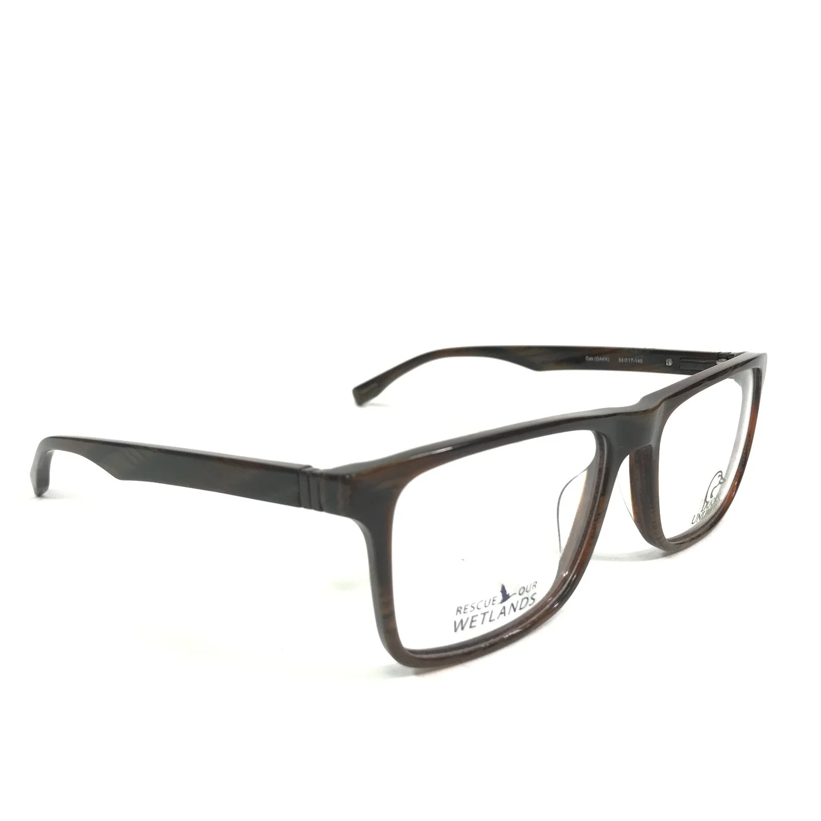 Ducks Unlimited Eyeglasses Frames Eldredge Oak Brown Square Full Rim 53-17-140 2