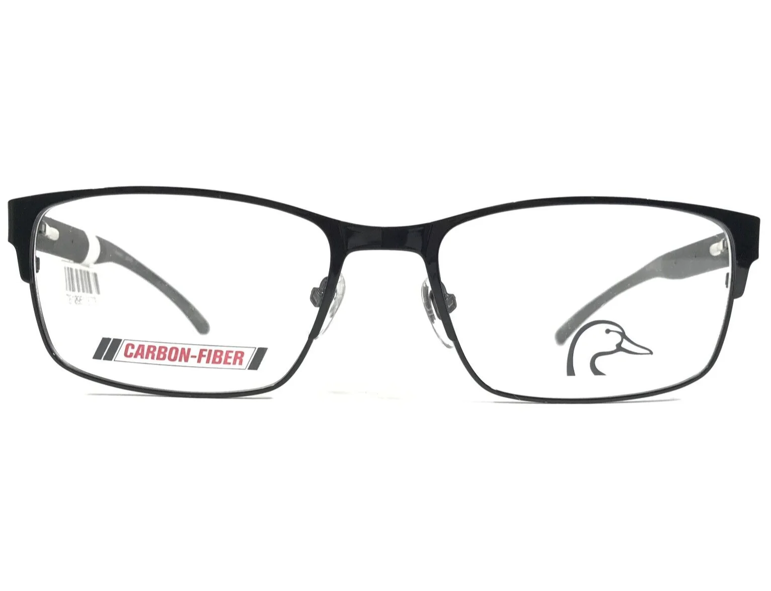 Ducks Unlimited Eyeglasses Frames Hawk DKGR Black Gray Carbon Fiber 55-18-140 2