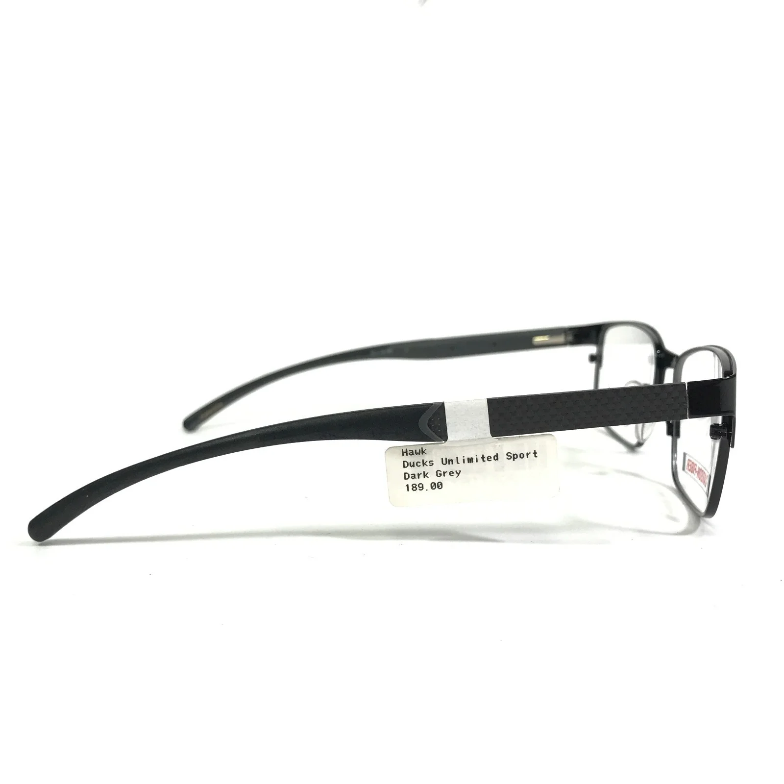 Ducks Unlimited Eyeglasses Frames Hawk DKGR Black Gray Carbon Fiber 55-18-140 4