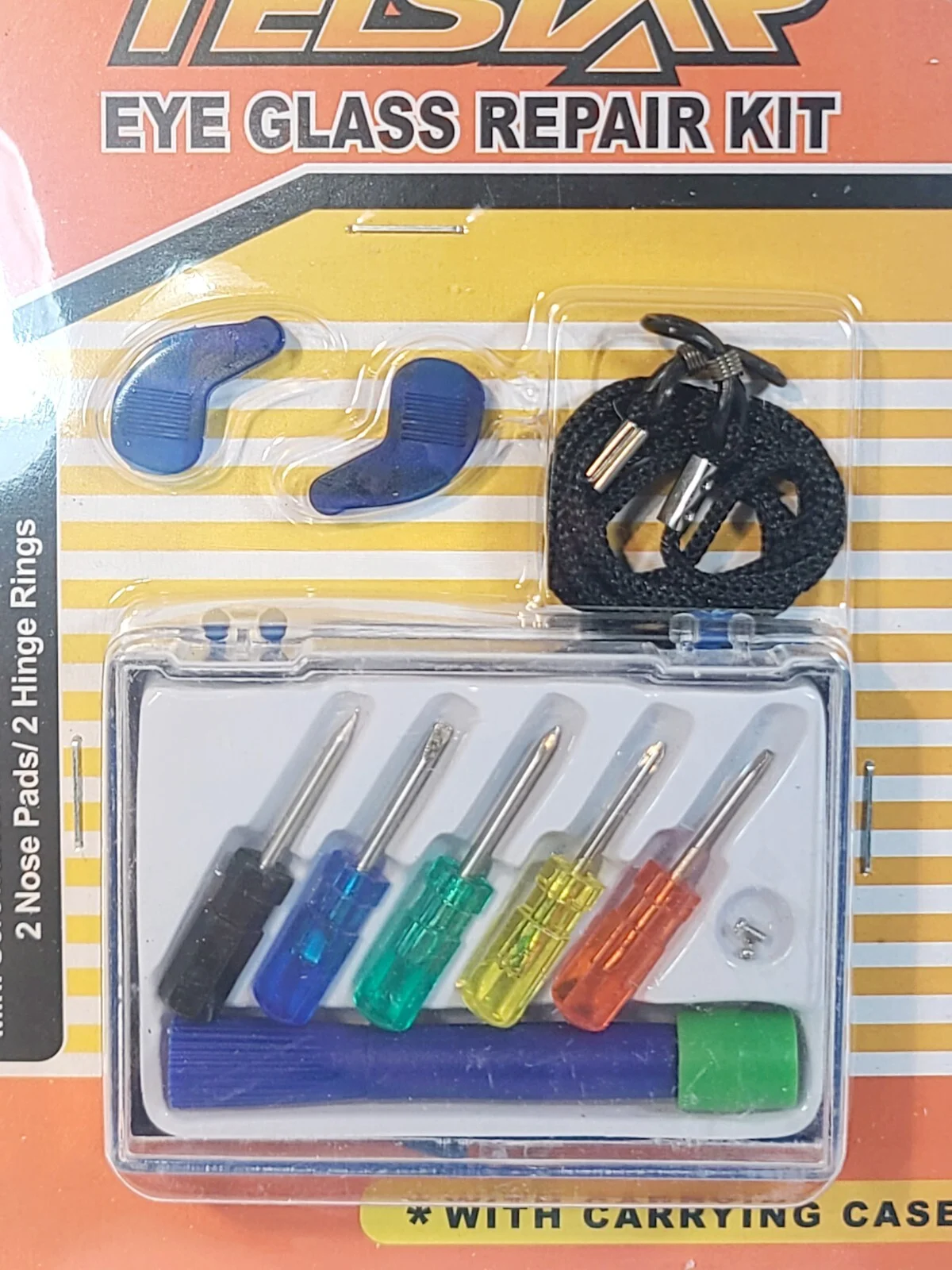 Durable Eye Glasses Repair Screw Nose Pad hinge rings Optical Assortment Kit 2