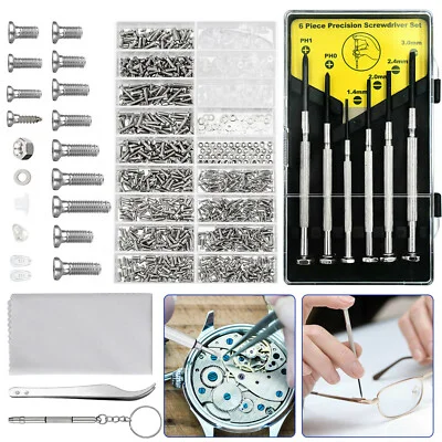 Durable Eye Glasses Watch Repair Tool Screw Nose Pad Optical Assortment Kits US