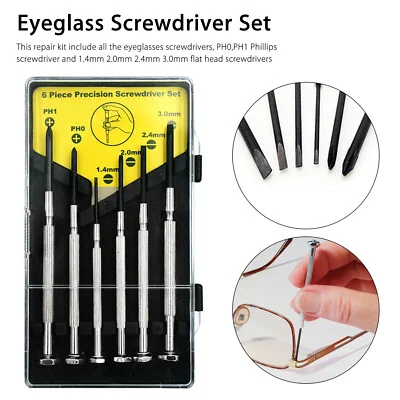 Durable Eye Glasses Watch Repair Tool Screw Nose Pad Optical Assortment Kits US 2