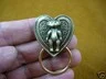 #E-481) little Teddy bear lover heart Eyeglass pin pendant ID badge holder Loop
