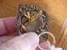 #E-481) little Teddy bear lover heart Eyeglass pin pendant ID badge holder Loop 3