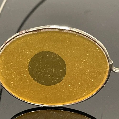 early 19th century amber shooting glasses stainless steel frame 2